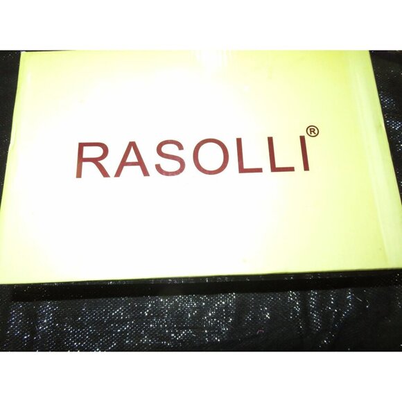 BOGO Rasolli Silver Italian Leather T strap slingback heels size 8.5 - Picture 12 of 14